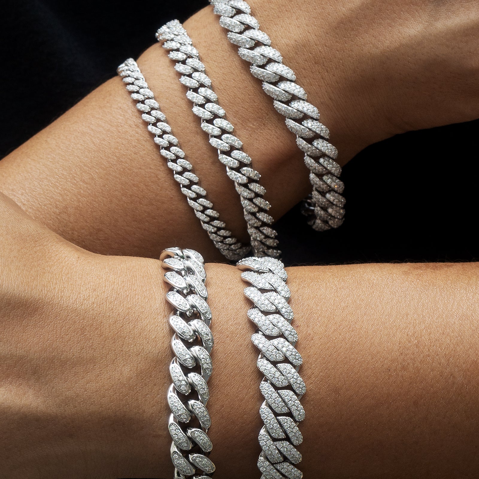 6mm モアサナイト 純銀 喜平 ブレスレット メンズ BOX-CLASP KRKC