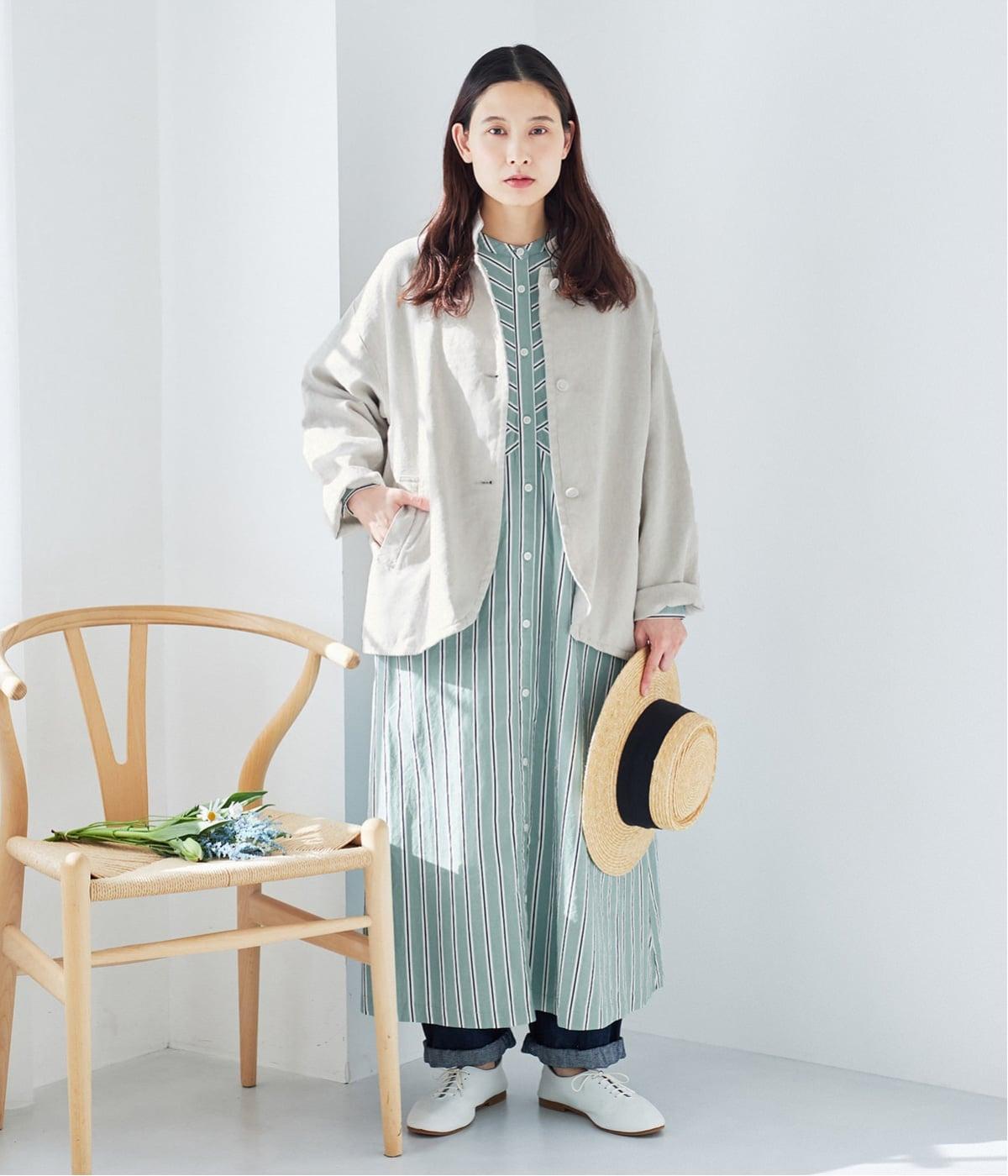 リネンコットン綾織り襟2wayジャケット｜Bliss bunch（ブリスバンチ