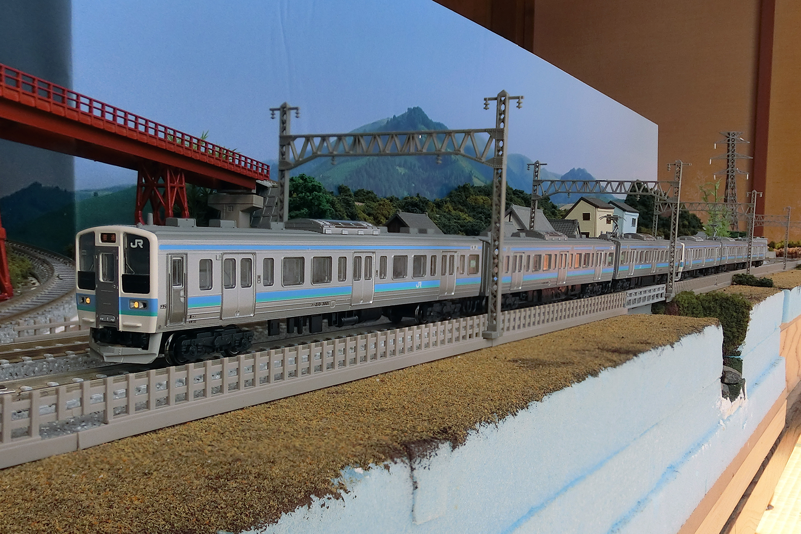 KATO 10-1212 211系3000番台 長野色(スカート強化形) 3両セット入線: N