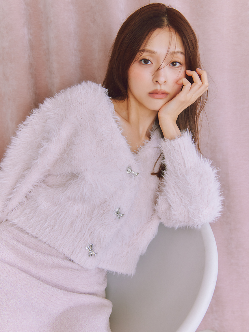 シャギーカーディガン×ワンピースセット(ワンピース)｜スナイデル