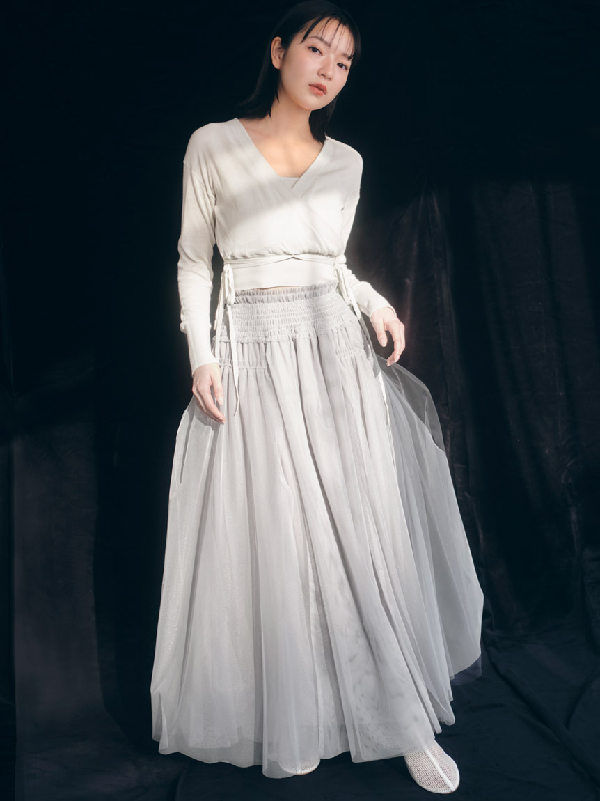 Chacott】Sustainableチュールスカート(ロングスカート)｜スカート