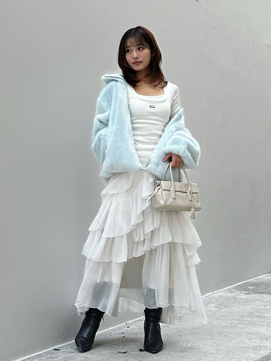 ラッフルフリルティアードスカート(ロングスカート)｜スカート｜SNIDEL