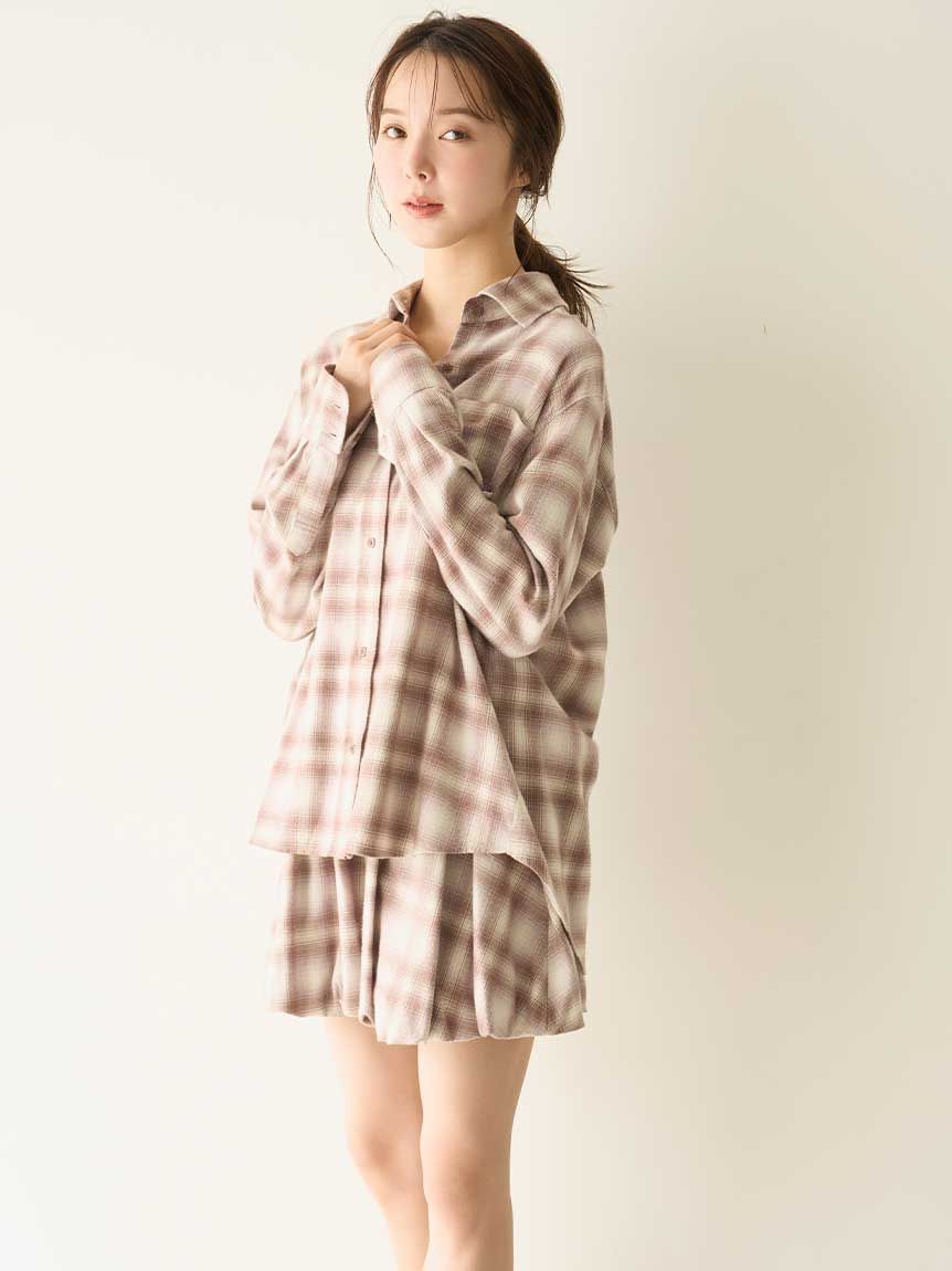 ネルチェックシャツ(シャツ＆ブラウス)｜スナイデルホーム｜SNIDEL