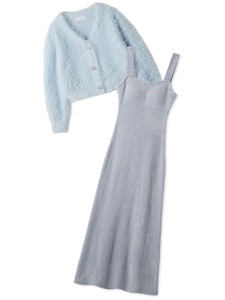 シャギーカーディガン×ワンピースセット(ワンピース)｜スナイデル