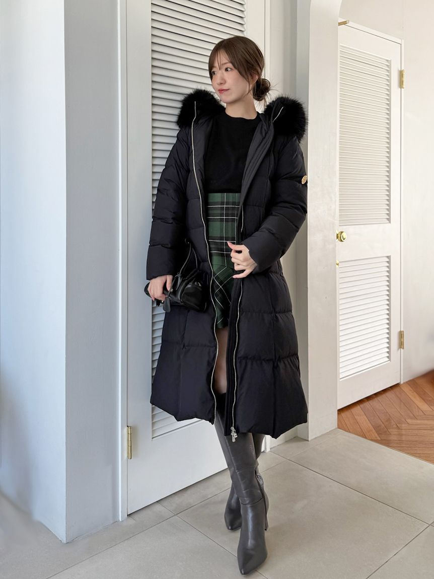 00サイズあり】スタイルアップフレンチダウンロングコート(コート