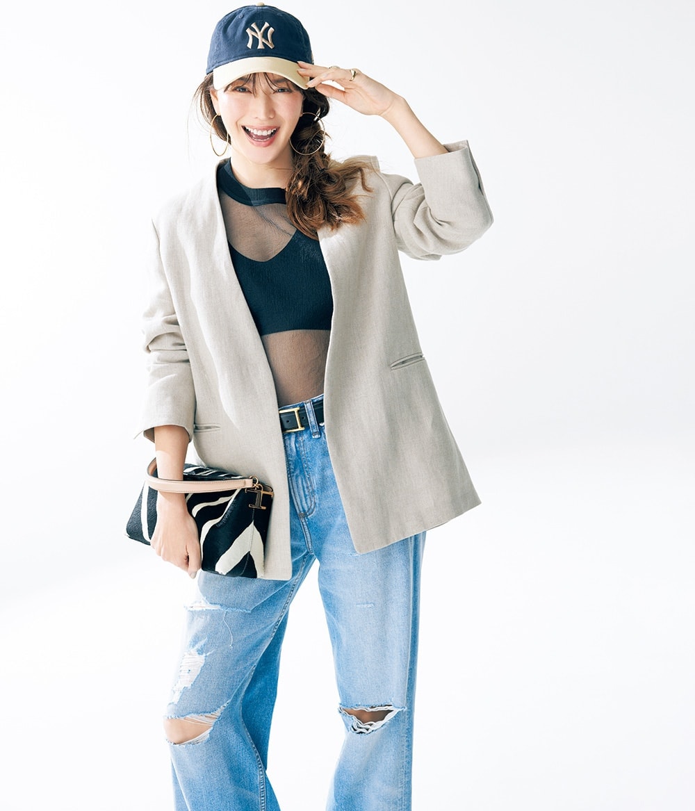 エビちゃん・蛯原友里さんが着こなす「デニム＆パンツ」コーデ17選