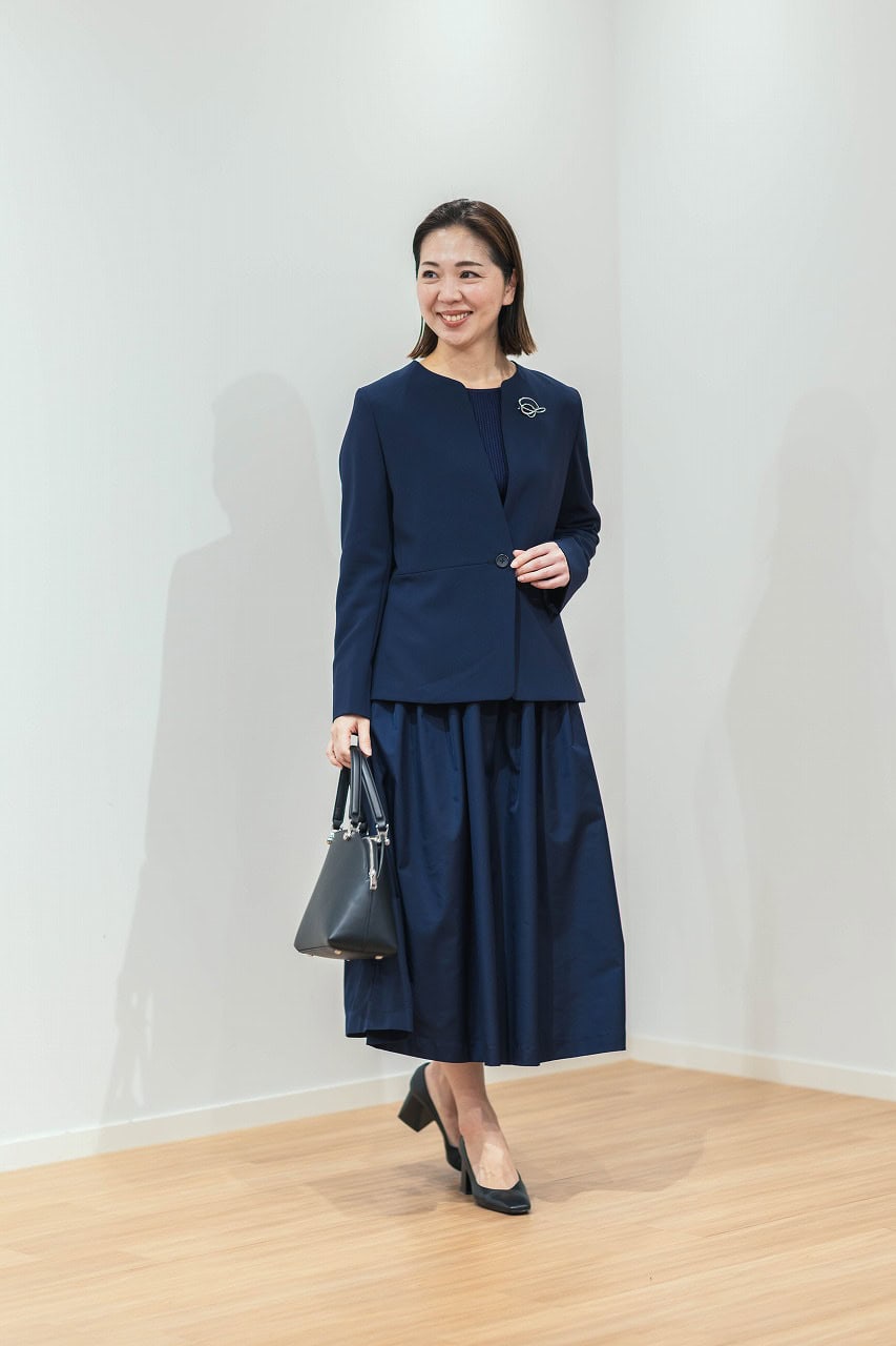 40代私立ママの卒入学式に！【PLSTプラステ】の名品ネイビー