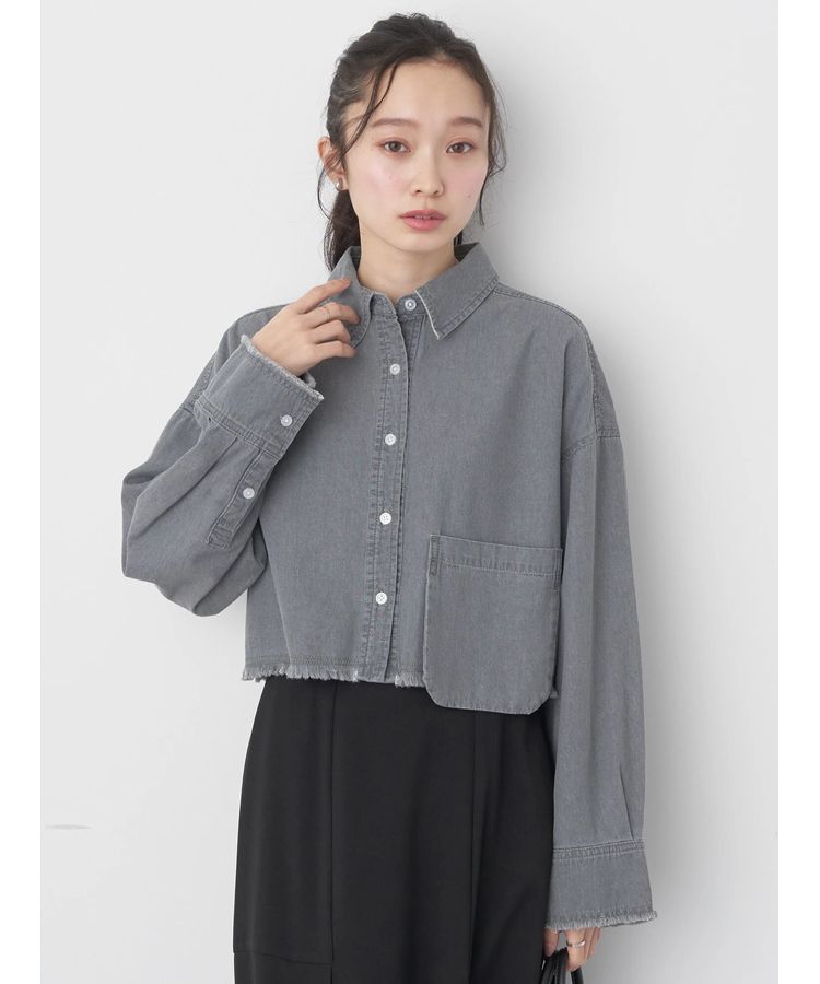 クロップドポケットポイントシャツ/earth music&ecology（アース