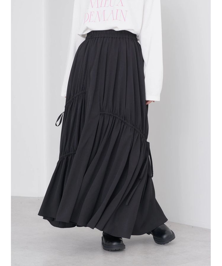 ドロストギャザーフレアスカート/earth music&ecology（アース