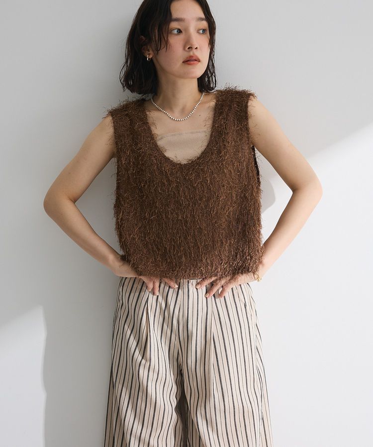 フェザーヤーンショートベスト/Green Parks（グリーン パークス）の