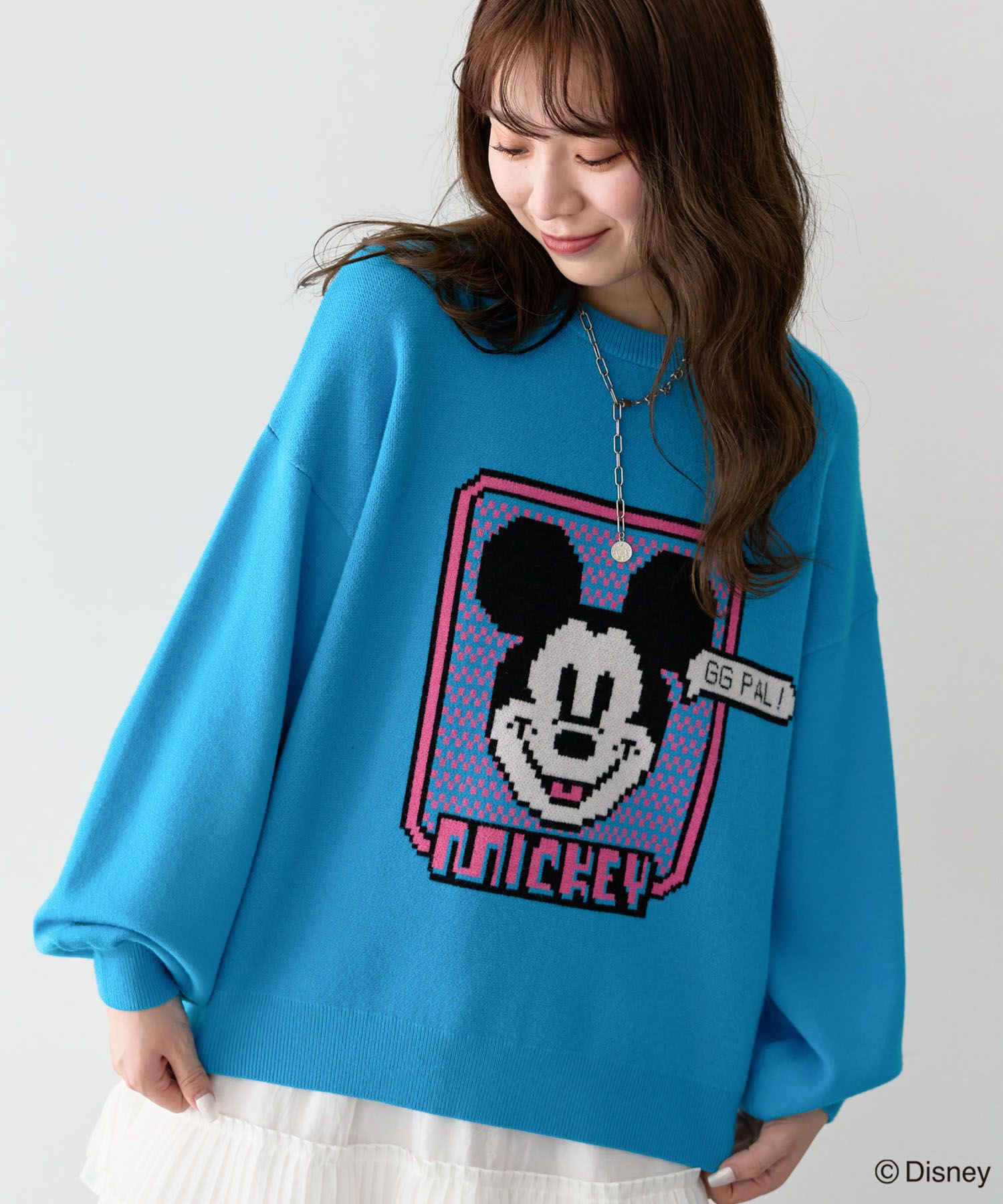 ミッキー＆フレンズ/ジャガードニットプルオーバー/Green Parks