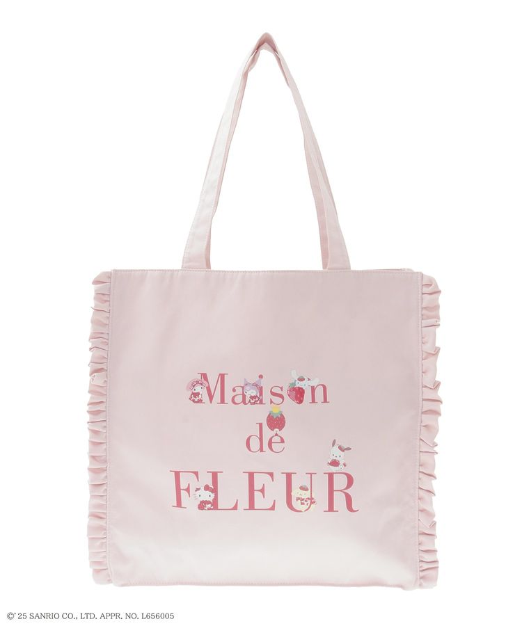いちご新聞 フリルトートバッグ/Maison de FLEUR（メゾン ド フルール