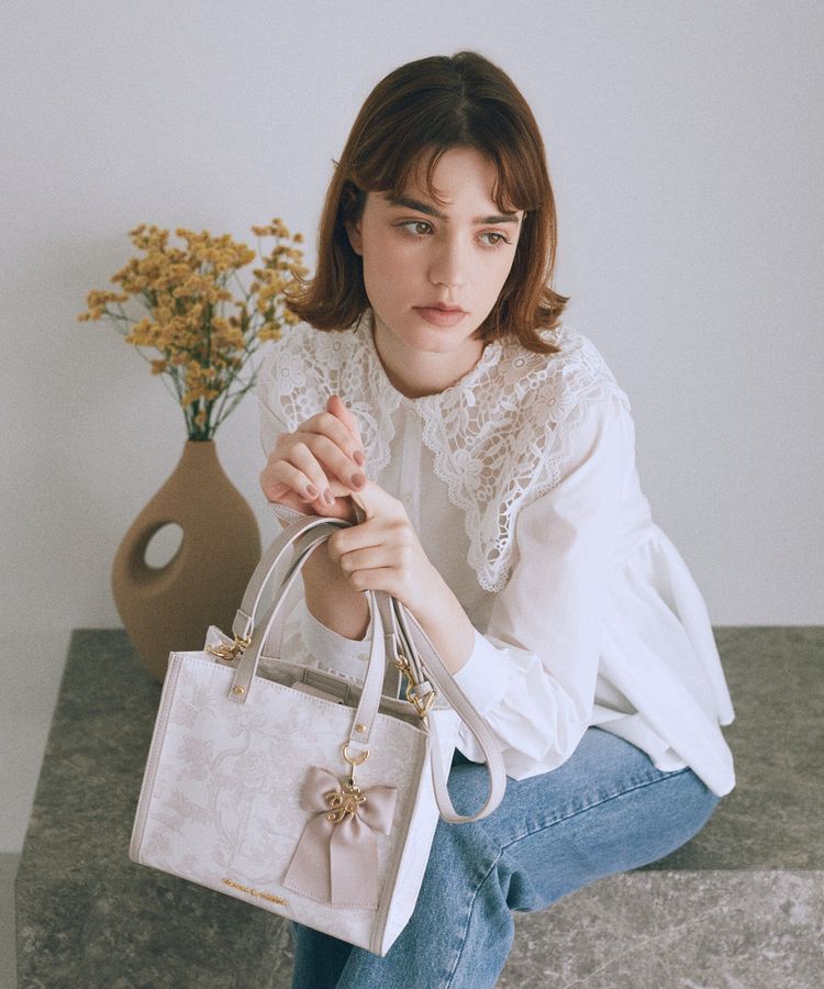 フラワーガーデンプリント2Wayスクエアトート/Maison de FLEUR（メゾン