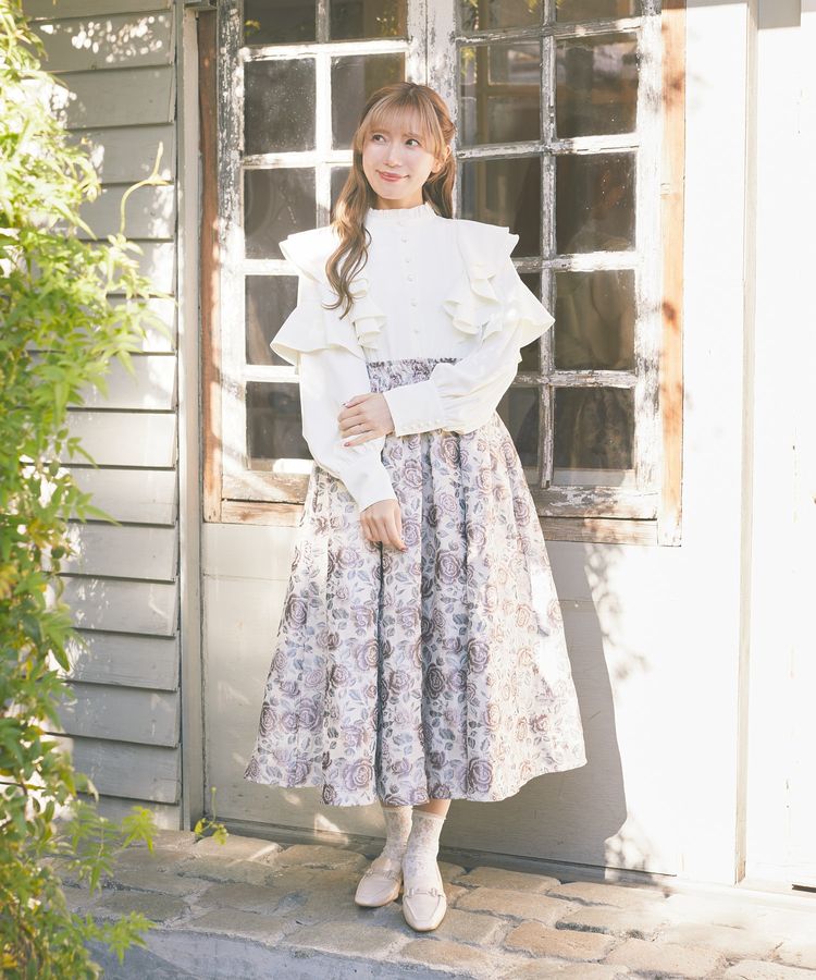 フラワージャガードフレアスカート/Areeam（アリーム）のフレア