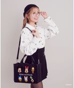 ミッキー/フレンズ/さがら刺繍ショルダー付きバッグ/Areeam（アリーム