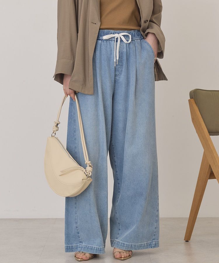 予約】イージーデニムワイドパンツ/AMERICAN HOLIC（アメリカン