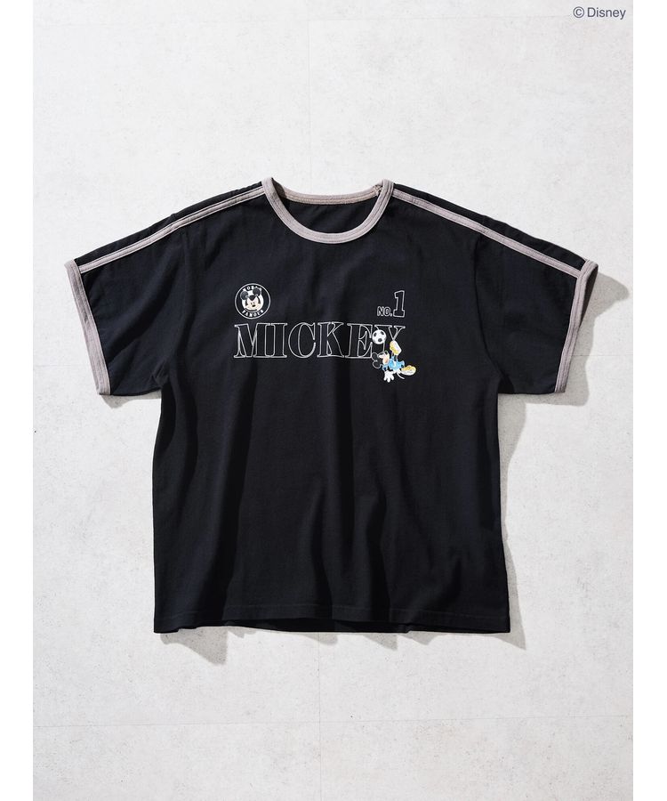 ラインTシャツ Black/Disney/Disney collection by AMERICAN HOLIC