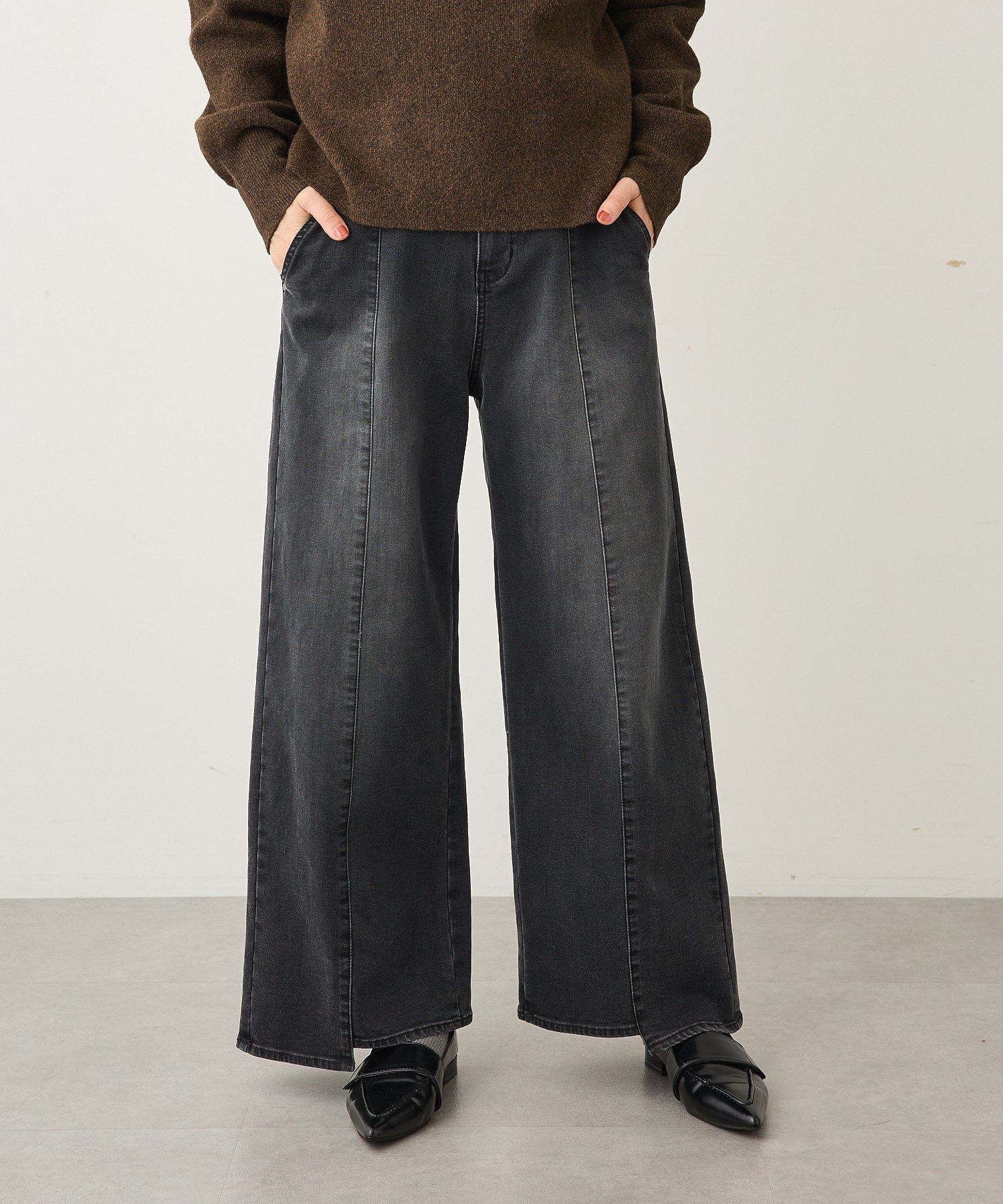 裏起毛デニムワイドストレートパンツ/CRAFT STANDARD BOUTIQUE
