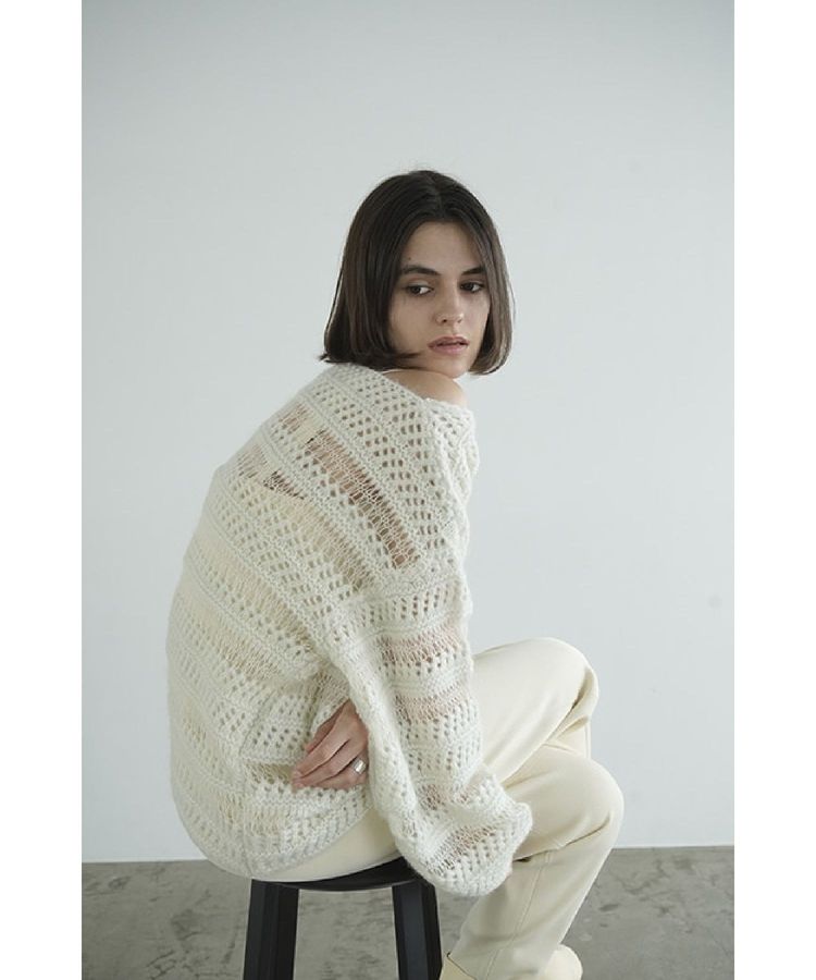 CLANE】SHEER BORDER MOHAIR KNIT/GARAGE OF GOOD CLOTHING（ガレージ