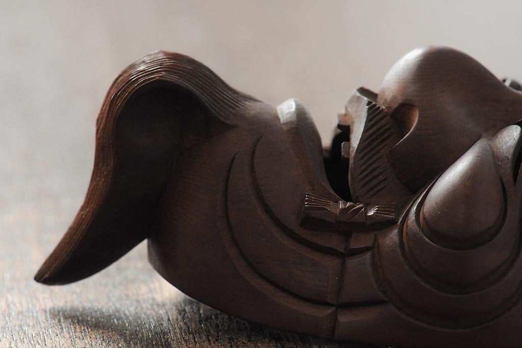 公式】アンティーク家具ラフジュ工房商品詳細ページ骨董 在銘 古い木彫