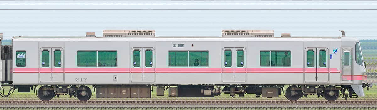 名鉄300系ク317の側面写真｜RailFile.jp｜鉄道車両サイドビューの図鑑