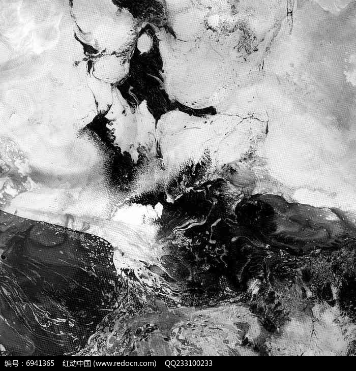 抽象水墨抽象油画黑白抽象画高清图片下载_红动中国
