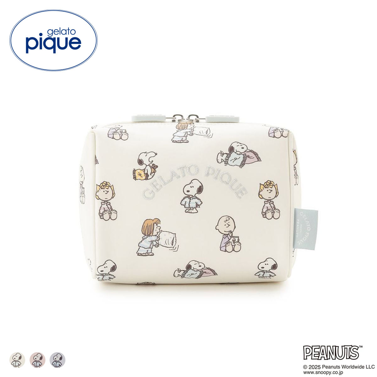 ジェラートピケ PEANUTS オリジナル総柄ポーチ ジェラピケ gelato