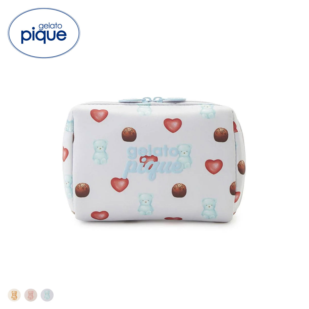 ジェラートピケ Valentine 総柄ポーチ ジェラピケ gelato pique