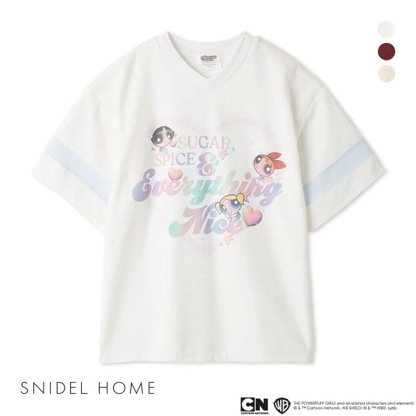 スナイデルホーム パワーパフ ガールズ ニットショートパンツ パジャマ