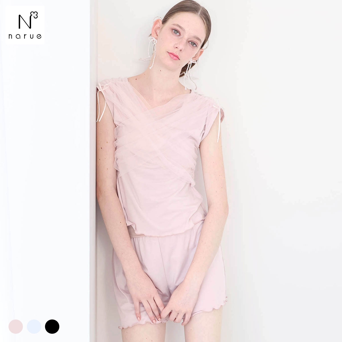 ナルエー パジャマ ルナ・チュールセットアップ 上下セット ルーム