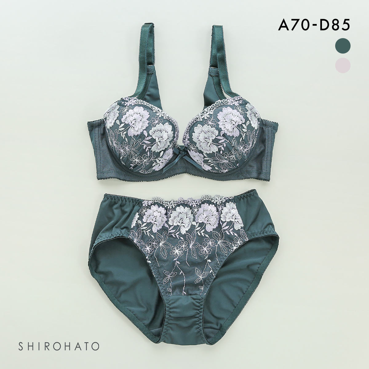 うしろ姿美 うっとり体験 フラワー刺繍 ブラジャー ショーツ セット