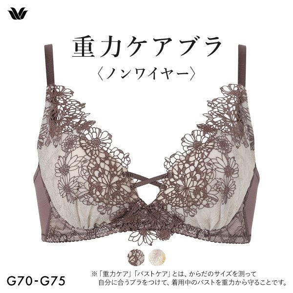 ワコール 重力ケアブラ ノンワイヤー プレミアム 25series BXD125 25G