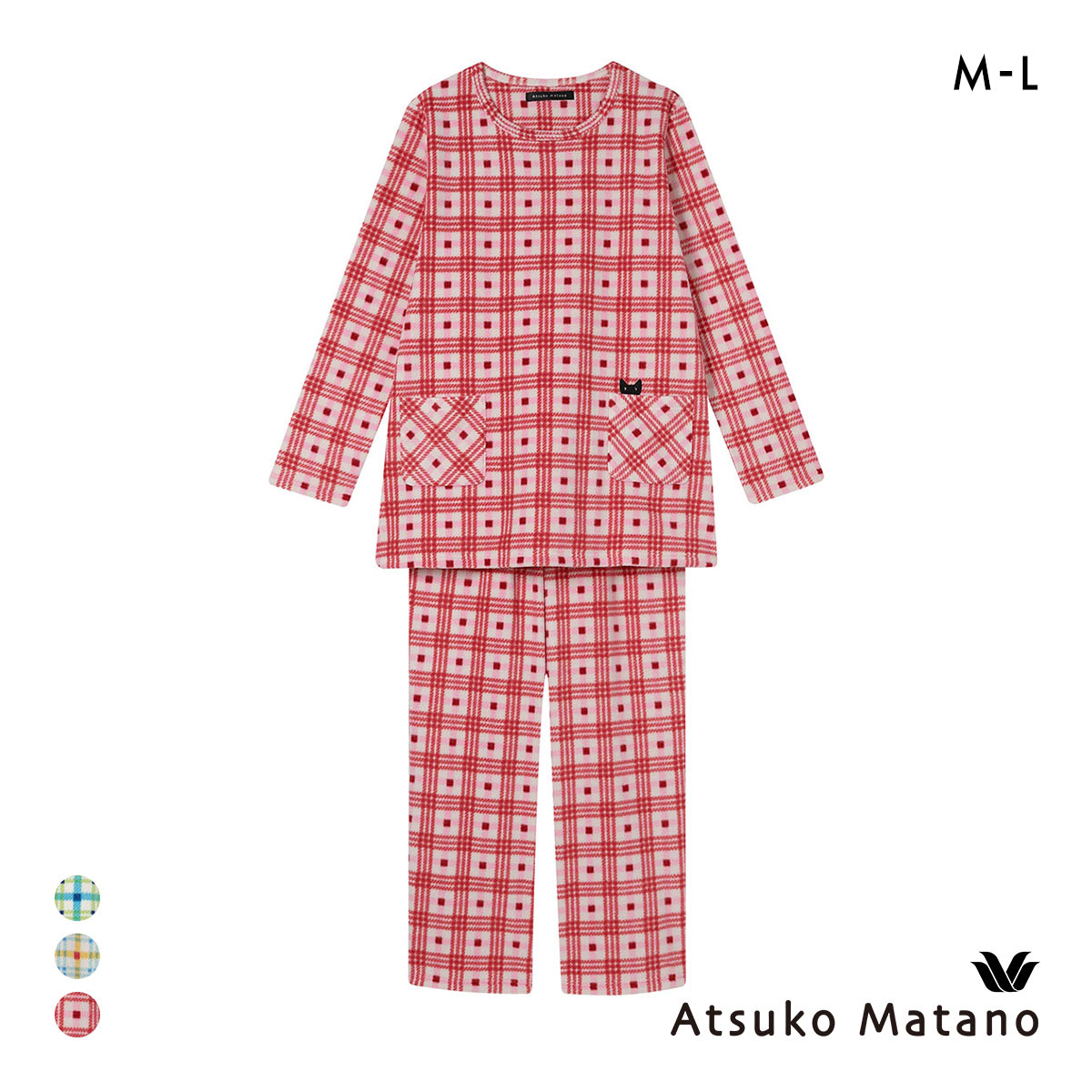 ワコール マタノアツコ フリース 長袖 パジャマ 上下セット ルーム