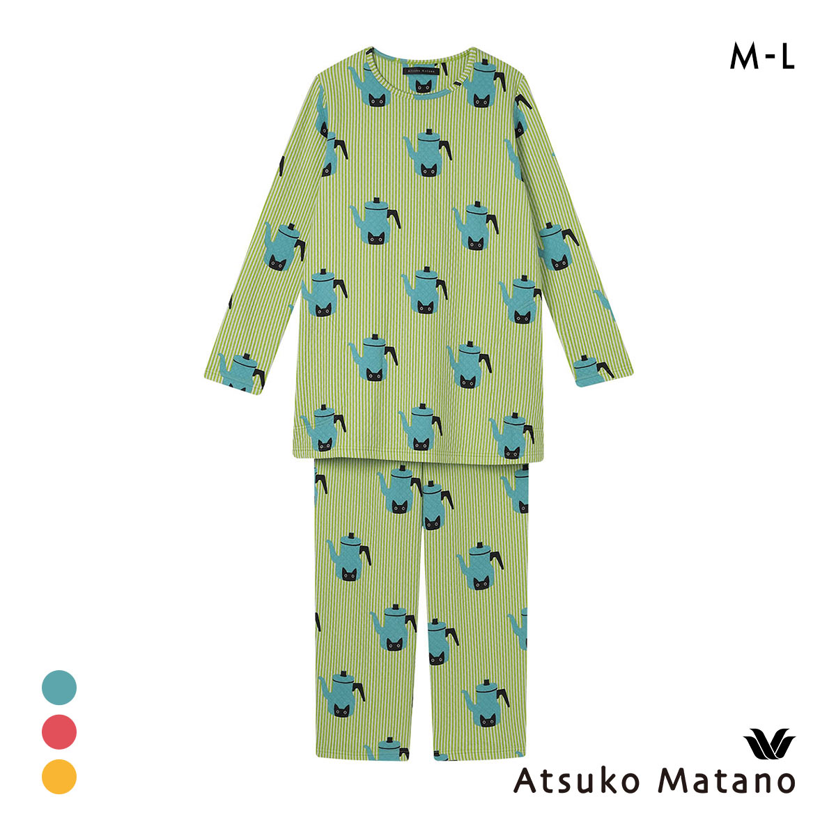 ワコール マタノアツコ ルームウェア 長袖 パジャマ 上下セット