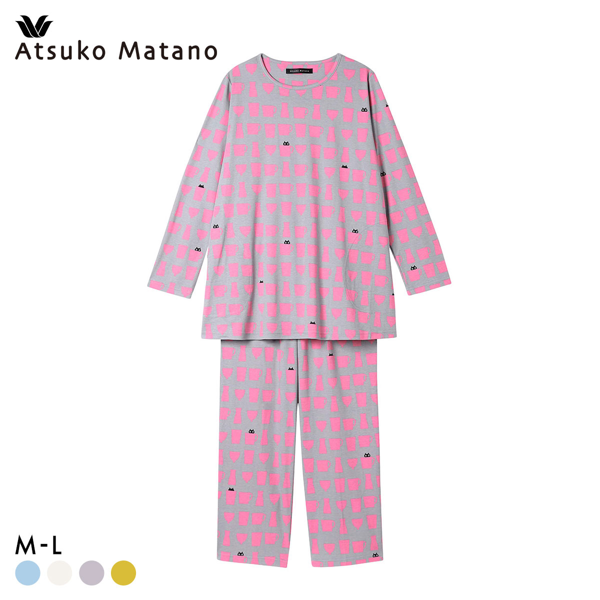 ワコール マタノアツコ ルームウェア 長袖パジャマ 上下セット MEME