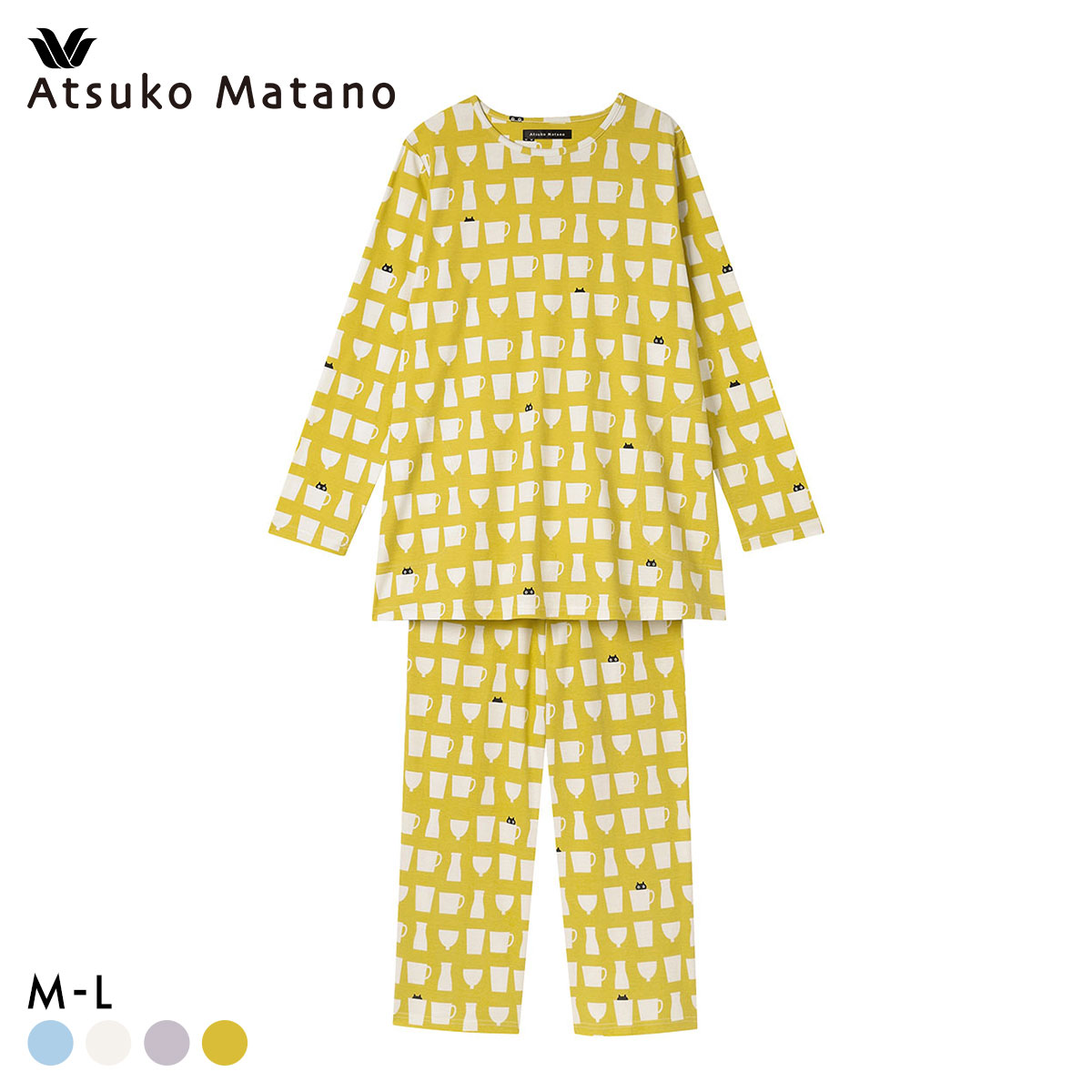 ワコール マタノアツコ ルームウェア 長袖パジャマ 上下セット MEME