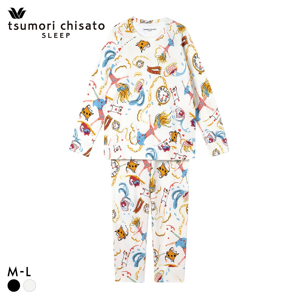 ワコール ツモリチサト スリープ 不思議の国 長袖パジャマ 上下セット