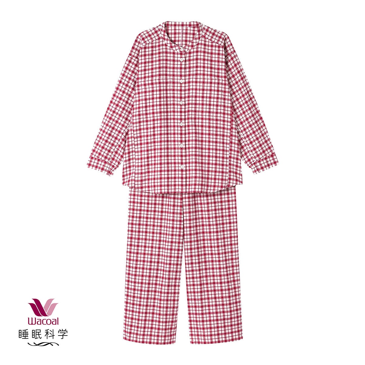 ワコール 睡眠科学 レディース シャツパジャマ 長袖 上下セット