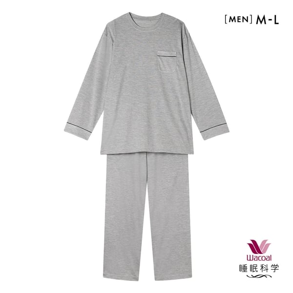 ワコール 睡眠科学 レディース シルク100％ パジャマ 長袖 上下セット