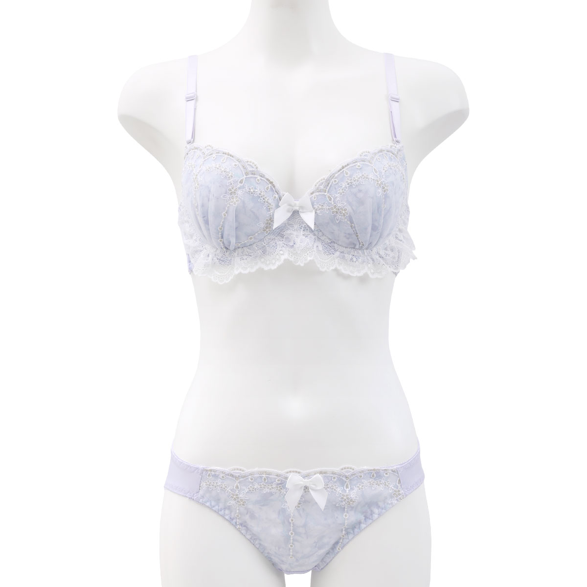 ピュアシェリ フラワーシフォンラメ ブラセット ABCD 谷間 脇寄せ 盛り