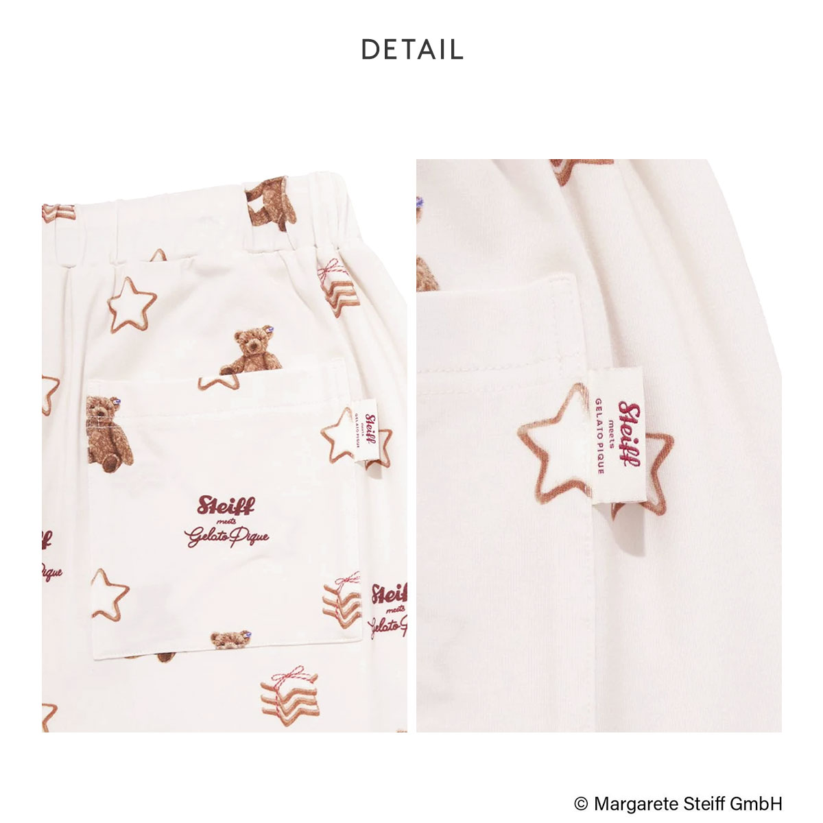 ジェラートピケ レディース シュタイフ 総柄ロングパンツ ジェラピケ