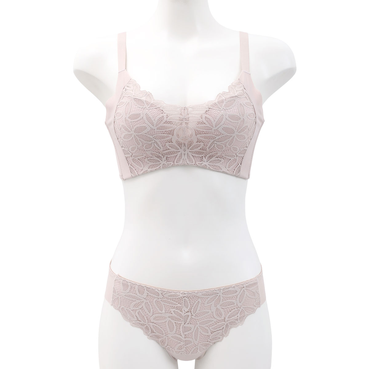 サンエイ 脇高美シルエット ノンワイヤーブラセット S M L LL ヘム