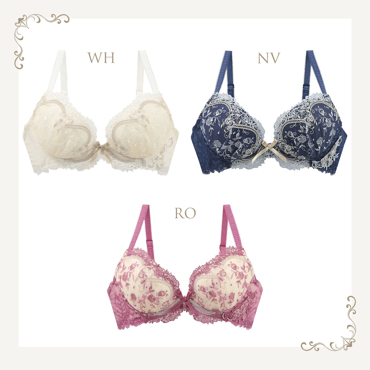 リサマリ Risa Magli レーヌ Reine アリアンナ 3/4カップ ブラジャー