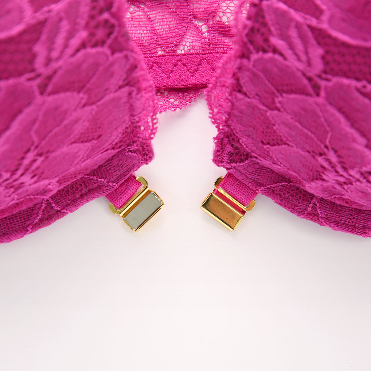 ラブジェリー 背中魅せ ジュエルフラワー フロントホック ブラセット