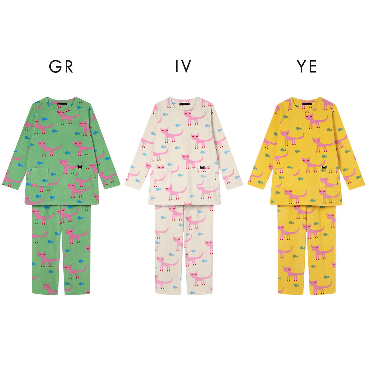 ワコール マタノアツコ フリース 長袖 パジャマ 上下セット ルーム