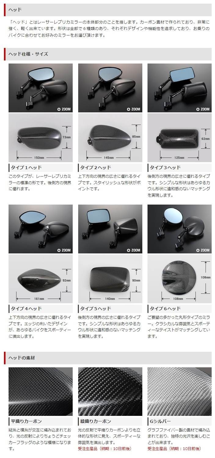 Webike | Magical Racing マジカルレーシング マジカル NK1ミラー TYPE
