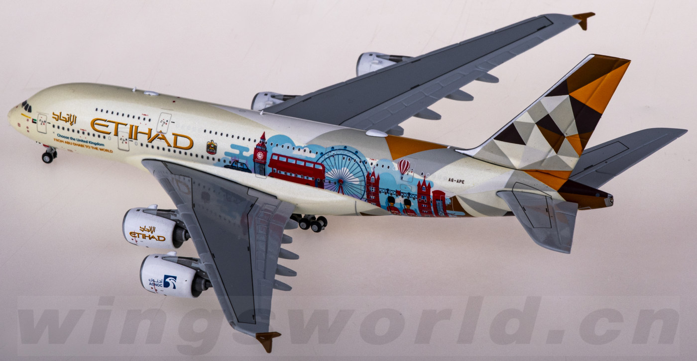 XX4277 Etihad Airways 阿提哈德航空Airbus A380 A6-APE JC Wings 1
