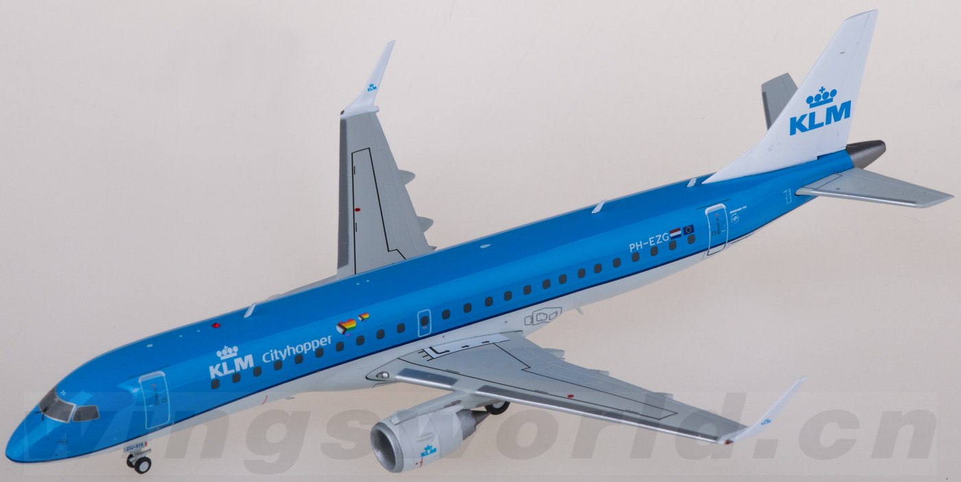 XX20412 KLM 荷兰皇家航空Embraer ERJ-190-100STD PH-EZG JC Wings 1