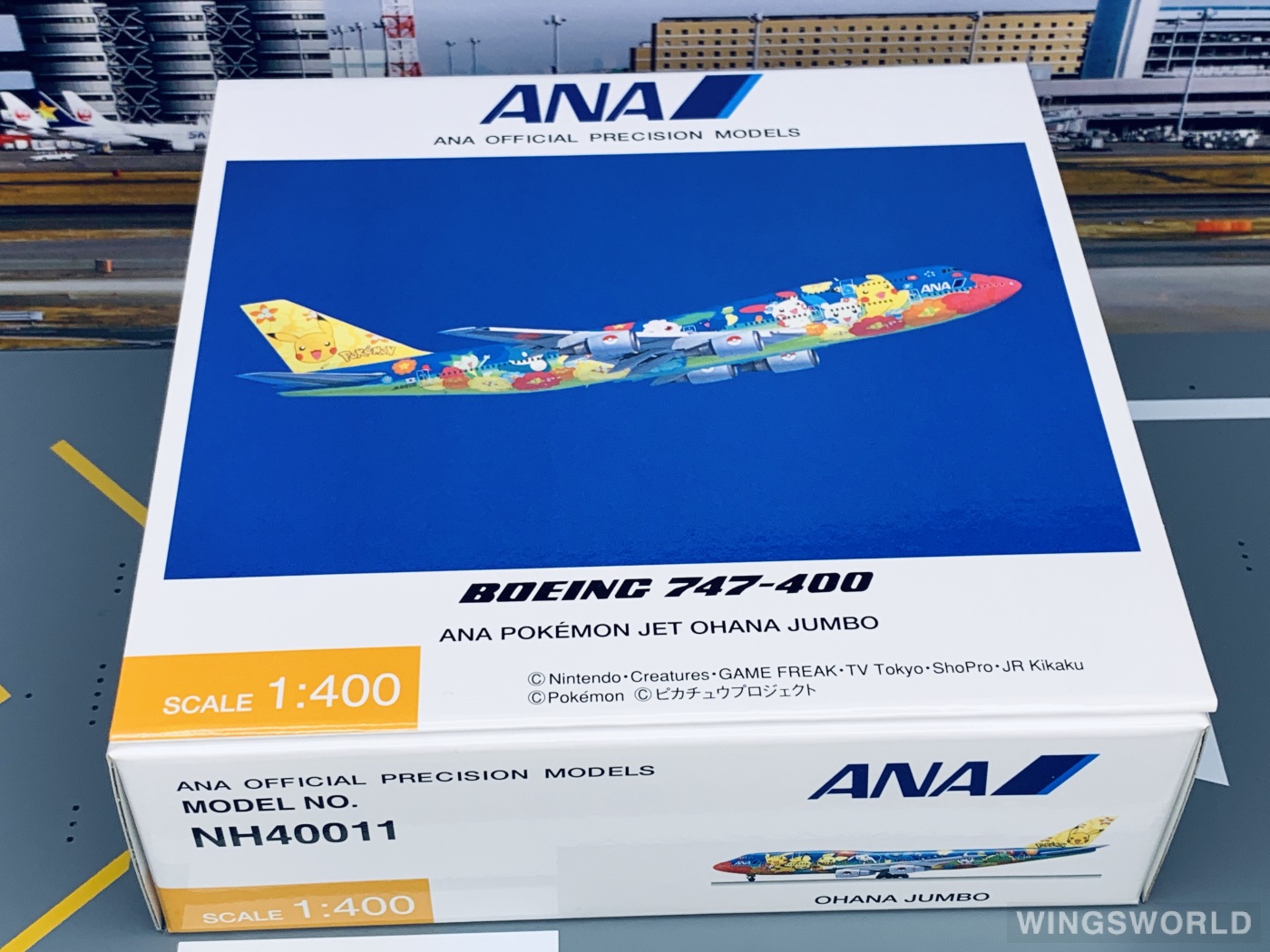 Hogan 1:400 Boeing 747-400 ANA 全日空NH40011 JA8956 OHANA JUMBO的