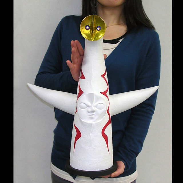 海洋堂1/144比例岡本太郎『太陽之塔』塗裝完成模型（太陽の塔塗装済み